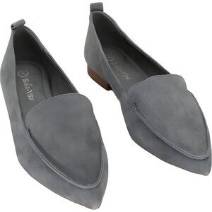 Bella Vita Alessi Pointed Toe Gray Suede Flats Womens US 10W